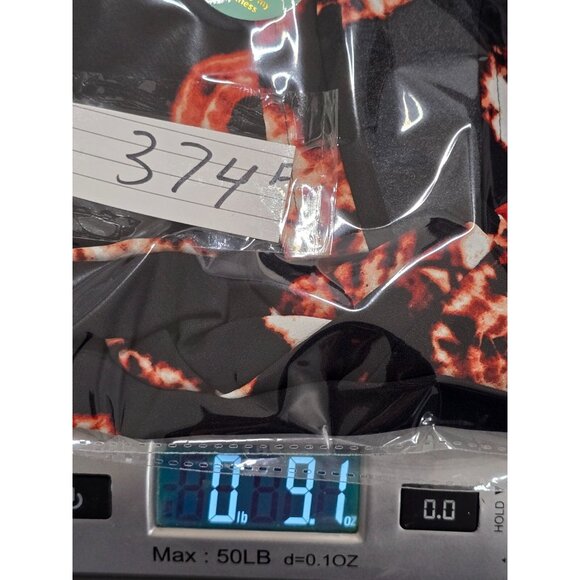 Halston‎ Women's Black Printed Button Up Blouse Roll Tab Sleeve Size L NWT - Picture 13 of 13